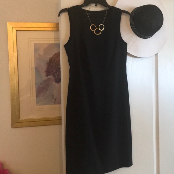 Classic Talbots Solid Black Sheath Dress - Picture 2 of 6